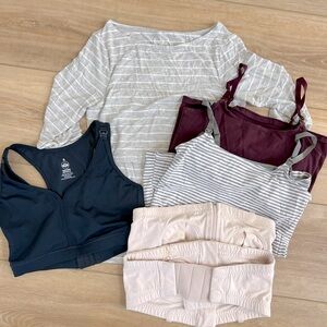 Bundle lot of nursing top, tank tops and pumping bras